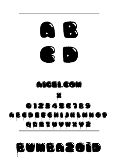 布姆巴佐字体（BUMBAZO.TTF）下载｜创意设计英文字体