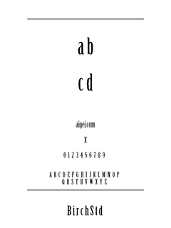 BirchStd（字体）下载｜平面设计英文字体资源
