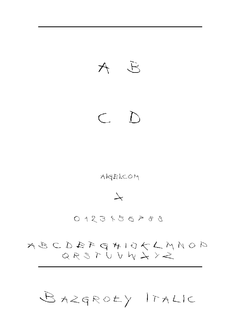 Bazgroły_i 字体下载｜创意手写英文字体资源