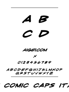 LHFComicCapsItalic 字体下载｜漫画艺术设计资源