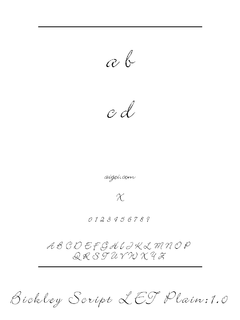 BICKLEYS 字体下载｜手写艺术字体设计