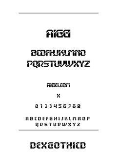 ​字体德克哥特人（DEXGOTHN.TTF）下载｜复古字体设计应用